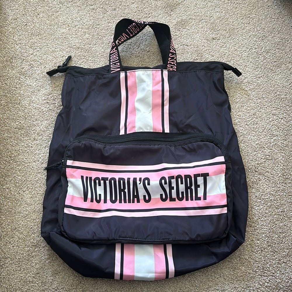 Victoria’s Secret black and pink backpackk
